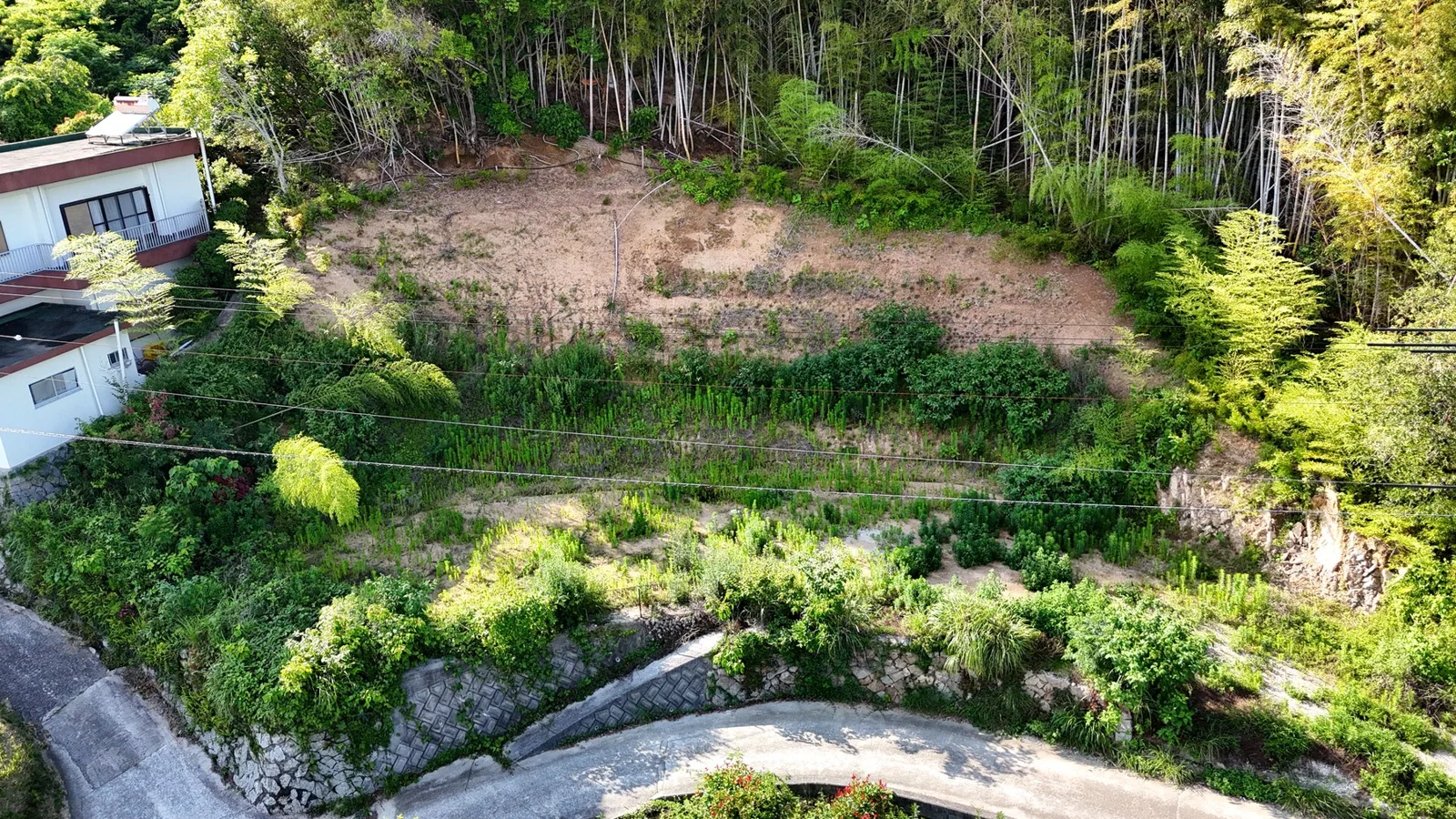 淡路市佐野515-1 売土地 現地正面の航空写真