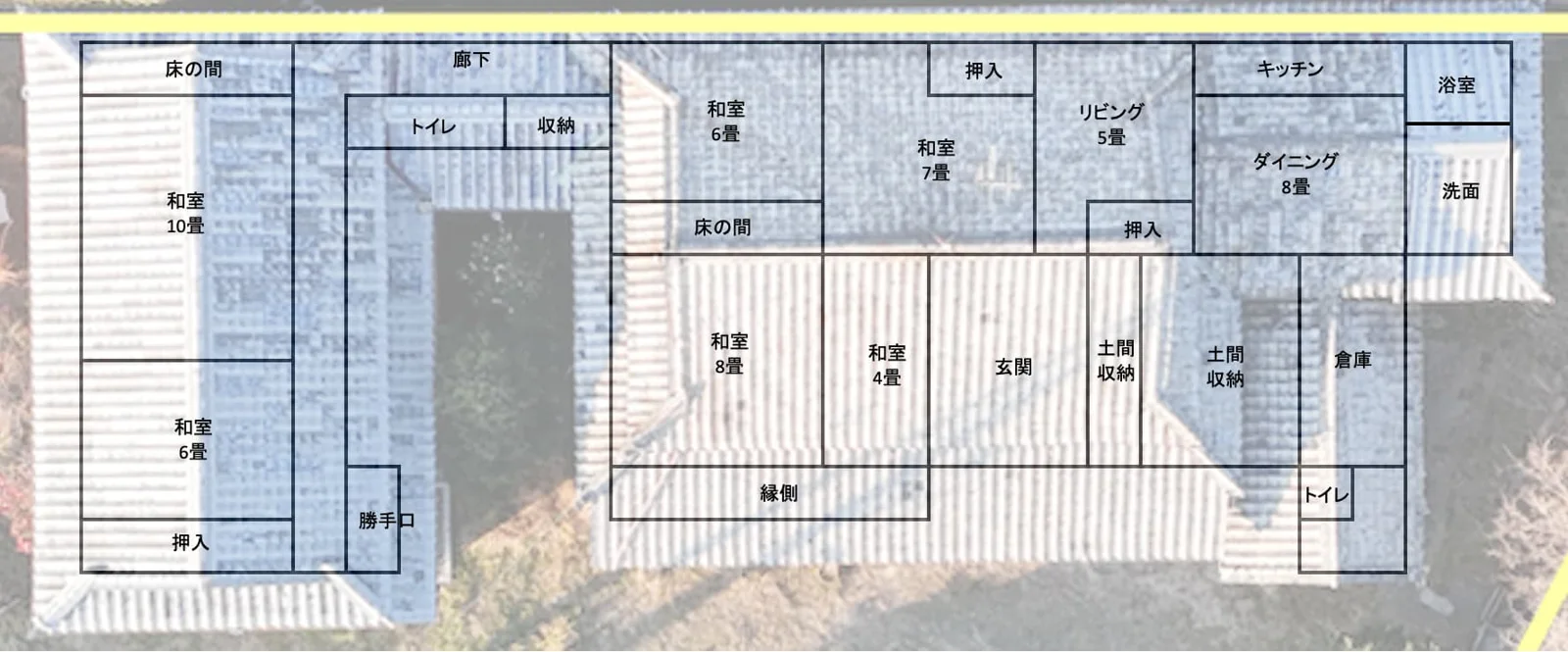 淡路市育波 倉庫付き中古戸建 間取り図