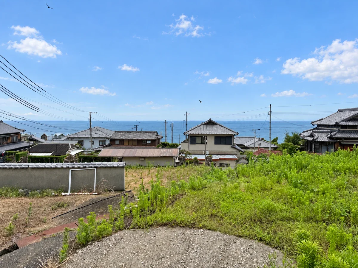 淡路市野島平林87：敷地から海方向の眺望