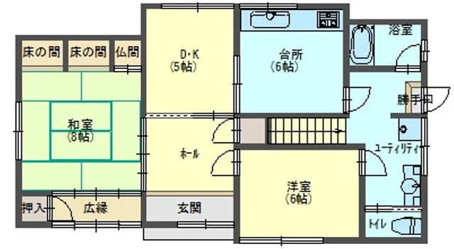 淡路市佐野 1階間取り図