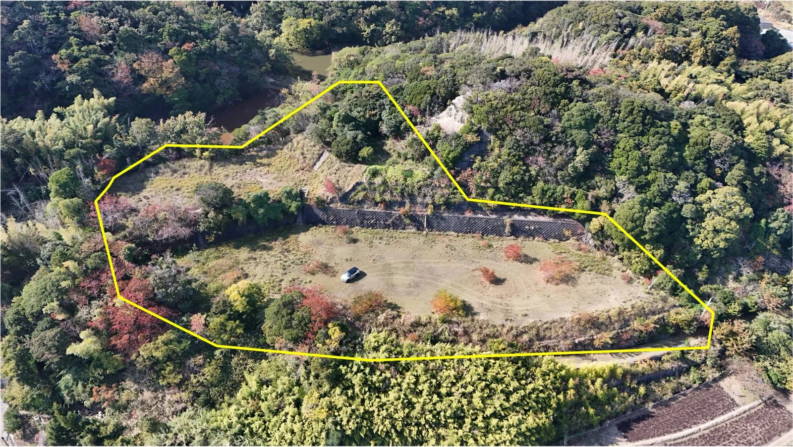 洲本市由良の高台土地と周辺の自然