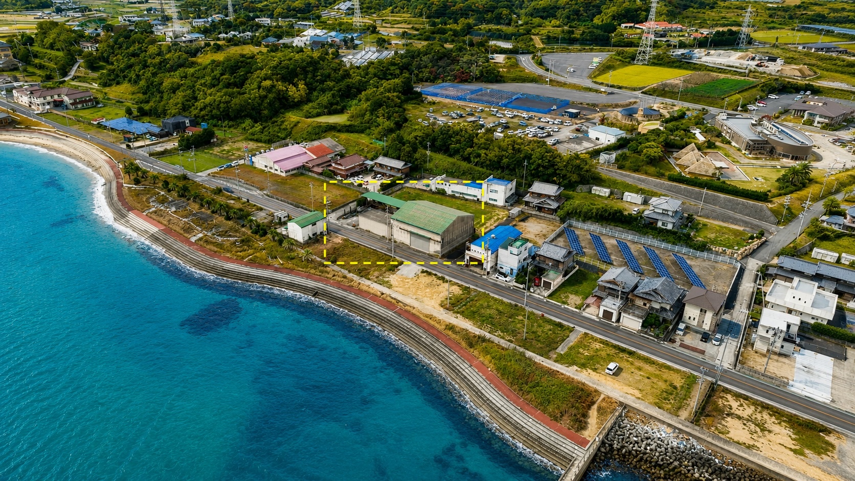 北淡県民サンビーチ前 航空写真