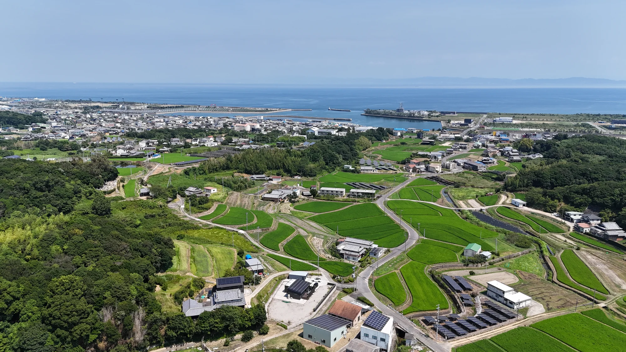 淡路市大谷488ほか 敷地と周辺を見渡す空撮