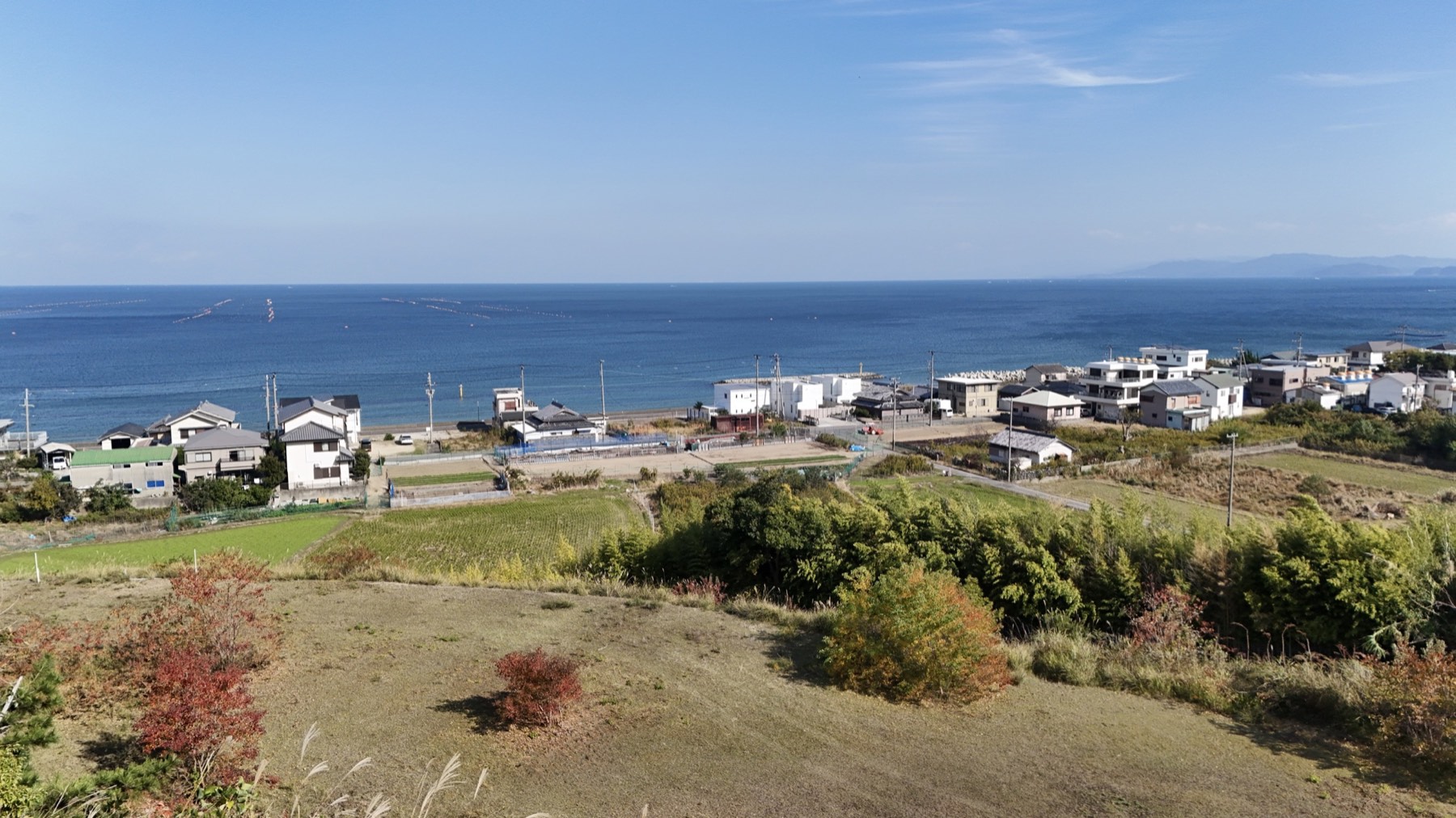 洲本市由良の高台土地とオーシャンビュー